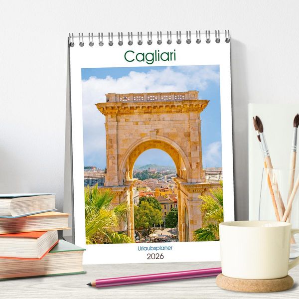 Produktbild: Cagliari - Urlaubsplaner (Tischkalender 2026 DIN A5 hoch), CALVENDO Monatskalender