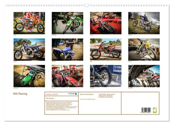 Produktbild: MX-Racing (Wandkalender 2026 DIN A2 quer), CALVENDO Monatskalender