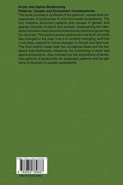 Produktbild: Arctic and Alpine Biodiversity: Patterns, Causes and Ecosystem Consequences