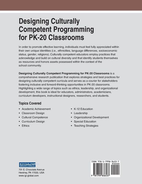 Produktbild: Designing Culturally Competent Programming for PK-20 Classrooms