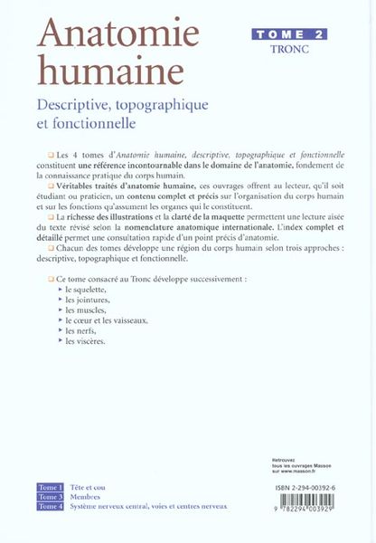 Produktbild: Anatomie humaine : descriptive, topographique et fonctionnelle