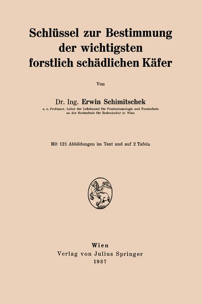 Produktbild: Schl&uuml;ssel zur Bestimmung der wichtigsten forstlich sch&auml;dlichen K&auml;fer