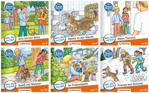 Paket – Mats, Mila und Molli – Heft 7–12, Schwierigkeitsstufe C, Set von Helge Weinrebe, Mildenberger Verlag GmbH, 978-3-619-01960-1
