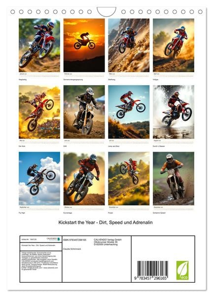 Produktbild: Kickstart the Year - Dirt, Speed und Adrenalin (Wandkalender 2026 DIN A4 hoch), CALVENDO Monatskalender
