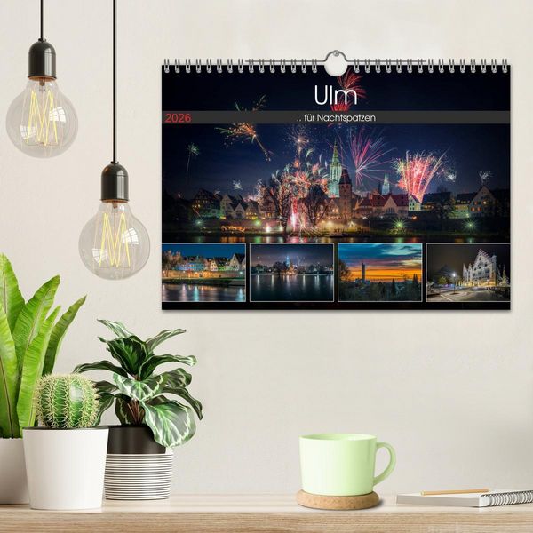 Produktbild: Ulm f&uuml;r Nachtspatzen (Wandkalender 2026 DIN A4 quer), CALVENDO Monatskalender