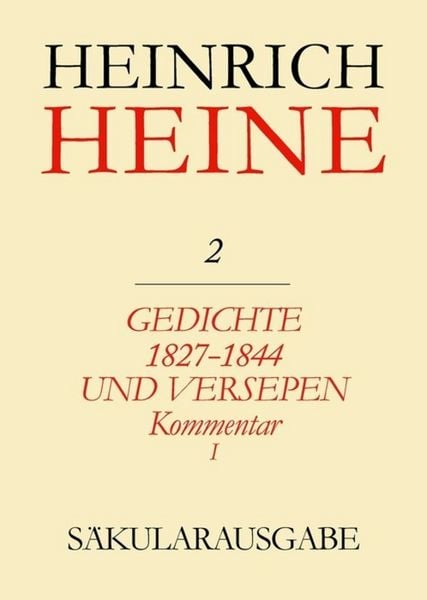 Produktbild: Gedichte 1827-1844 und Versepen. Kommentar I