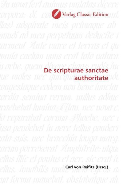 Produktbild: De scripturae sanctae authoritate