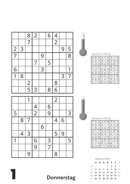 Produktbild: Das tägliche Sudoku 2026 - Tagesabreißkalender -14,8x21,0 - Rätselkalender - Knobelkalender