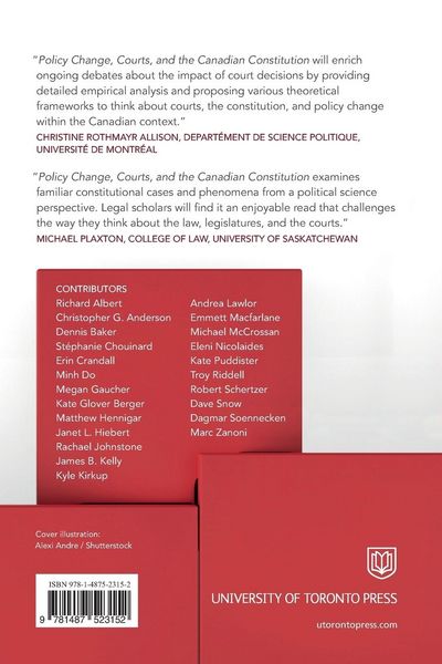 Produktbild: Policy Change, Courts, and the Canadian Constitution
