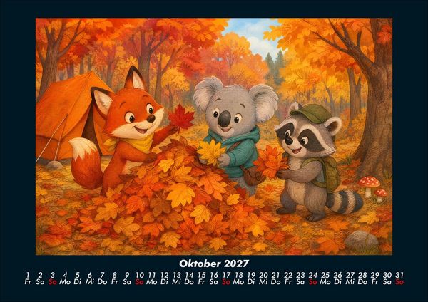 Produktbild: Camping-Abenteuer mit Finn, Kiki & Rocco 2027 Fotokalender DIN A4