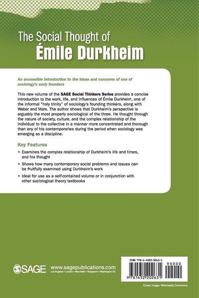Produktbild: The Social Thought of Emile Durkheim