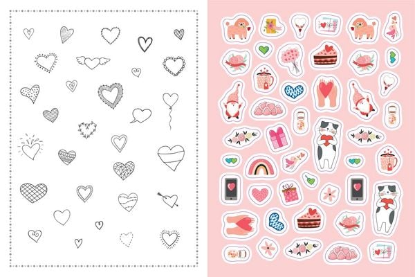Produktbild: Stickerbuch Love I &Uuml;ber 1000 Sticker