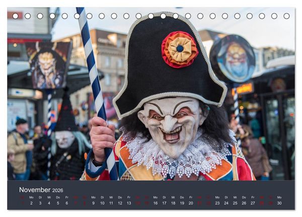 Produktbild: S ganz Johr Fasnacht (Tischkalender 2026 DIN A5 quer), CALVENDO Monatskalender
