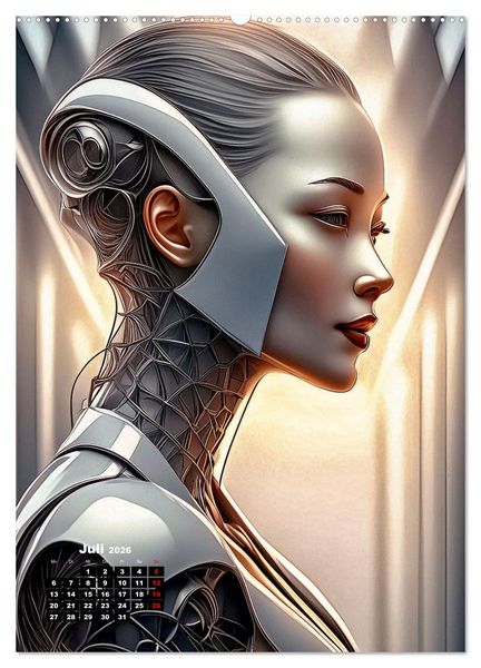 Produktbild: Anmutige Roboter (hochwertiger Premium Wandkalender 2026 DIN A2 hoch), Kunstdruck in Hochglanz