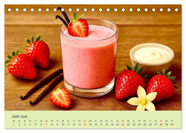 Produktbild: Gesunde Smoothies (Tischkalender 2026 DIN A5 quer), CALVENDO Monatskalender