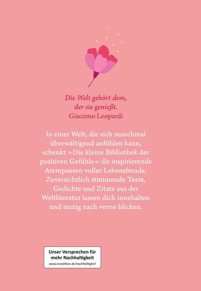 Produktbild: Die kleine Bibliothek der positiven Gef&uuml;hle: Selbstliebe