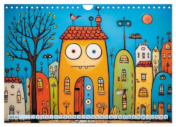 Produktbild: Die schr&auml;gen H&auml;user von Nirgendwo (Wandkalender 2027 DIN A4 quer), CALVENDO Monatskalender