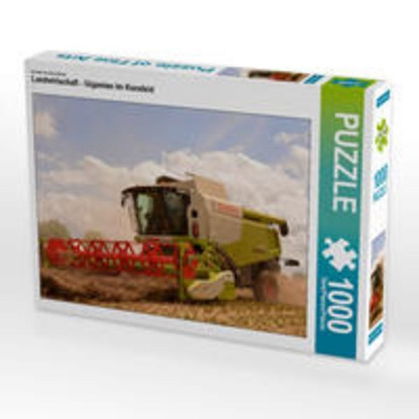 CALVENDO Puzzle Ein Motiv aus dem Kalender Landwirtschaft - Giganten im Kornfeld | 1000 Teile Lege-Größe 64x48cm Foto-Puzzle für glückliche Stunden