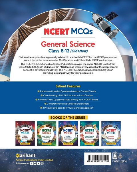 Produktbild: NCERT MCQs General Science Class 6-12 (Old+New)
