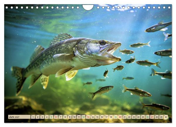 Produktbild: Zander im See (Wandkalender 2027 DIN A4 quer), CALVENDO Monatskalender