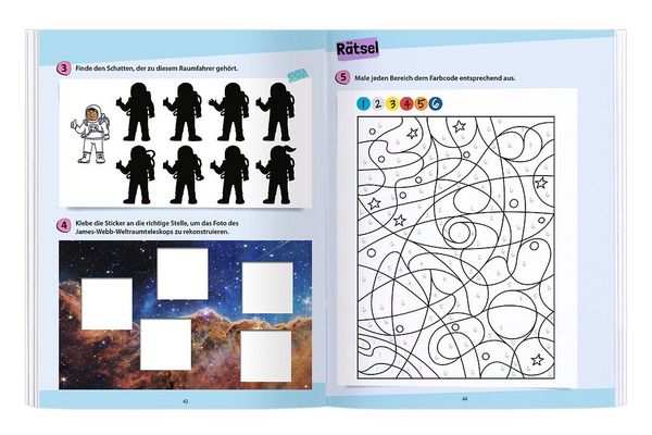 Produktbild: R&auml;tseln, Stickern, Bestimmen - Sterne & Planeten