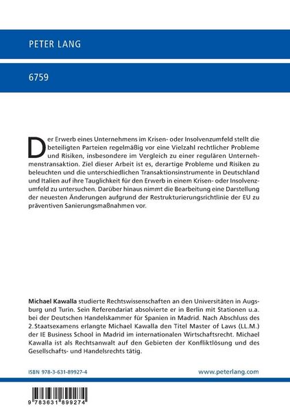 Produktbild: Distressed M&A in Deutschland und Italien