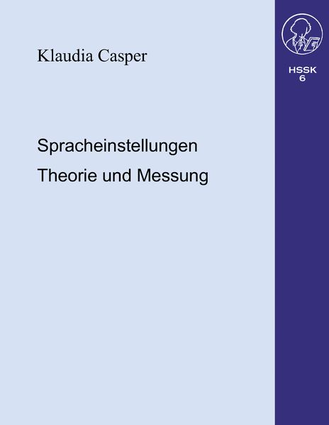 Produktbild: Spracheinstellungen.Theorie und Messung
