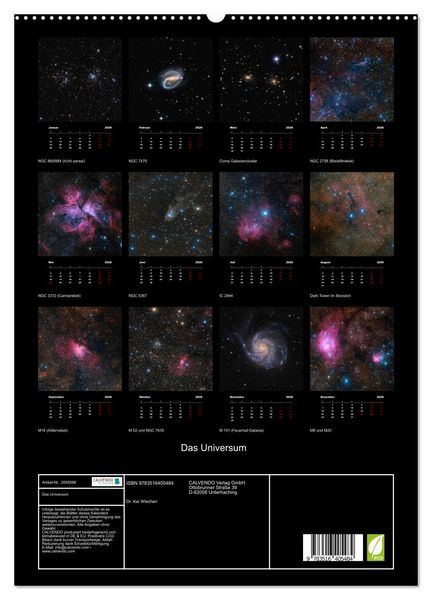 Produktbild: Das Universum (hochwertiger Premium Wandkalender 2026 DIN A2 hoch), Kunstdruck in Hochglanz