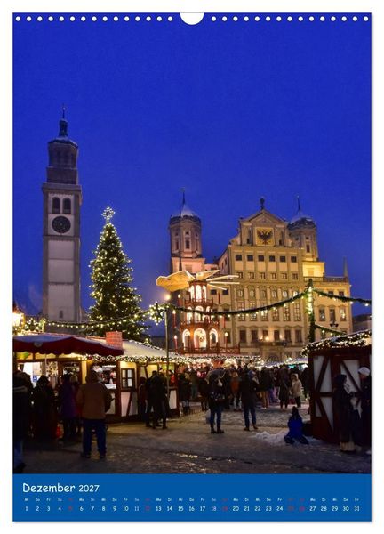 Produktbild: Spaziergang durch Augsburg (Wandkalender 2027 DIN A3 hoch), CALVENDO Monatskalender