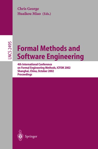 Produktbild: Formal Methods and Software Engineering