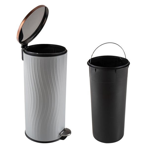 Produktbild: HTI-Living Treteimer Jannik 30L Grau/Kupfer Treteimer Jannik 30L Grau/Kupfer
