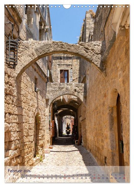 Produktbild: Ein Streifzug durch die Gassen der Insel Rhodos (Wandkalender 2026 DIN A3 hoch), CALVENDO Monatskalender