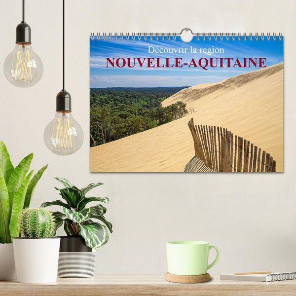 Produktbild: D&eacute;couvrir la r&eacute;gion Nouvelle-Aquitaine (Calendrier mural 2026 DIN A4 vertical), CALVENDO calendrier mensuel