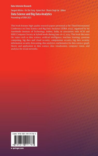 Produktbild: Data Science and Big Data Analytics
