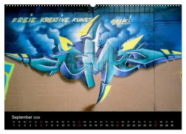 Produktbild: Graffiti - Kunst aus der Dose (Wandkalender 2026 DIN A2 quer), CALVENDO Monatskalender