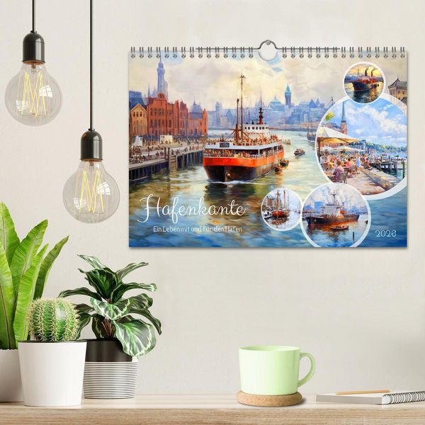 Produktbild: Hafenkante - Ein Leben mit und f&uuml;r den Hafen (Wandkalender 2026 DIN A4 quer), CALVENDO Monatskalender