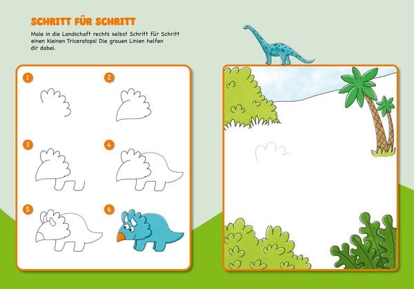 Produktbild: Malen und R&auml;tseln f&uuml;r Kindergartenkinder. Dinosaurier