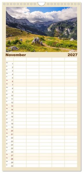 Produktbild: Familienplaner 2027 - Sutjeska-Nationalpark mit 5 Spalten (Wandkalender, 21 x 45 cm) CALVENDO