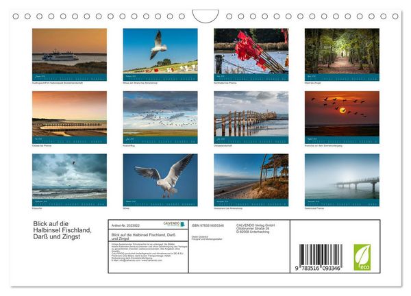 Produktbild: Blick auf die Halbinsel Fischland, Dar&szlig; und Zingst (Wandkalender 2026 DIN A4 quer), CALVENDO Monatskalender