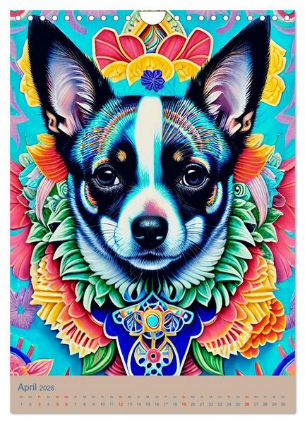 Produktbild: Chihuahuas. Kunstvolle Portr&auml;ts der kleinen Hunde (Wandkalender 2026 DIN A4 hoch), CALVENDO Monatskalender