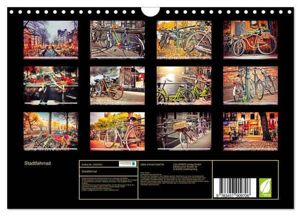 Produktbild: Stadtfahrrad (Wandkalender 2026 DIN A4 quer), CALVENDO Monatskalender