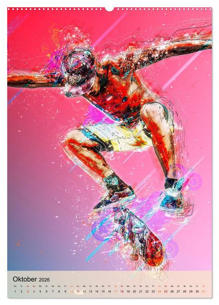 Produktbild: Skateboarding - einfach cool (hochwertiger Premium Wandkalender 2026 DIN A2 hoch), Kunstdruck in Hochglanz