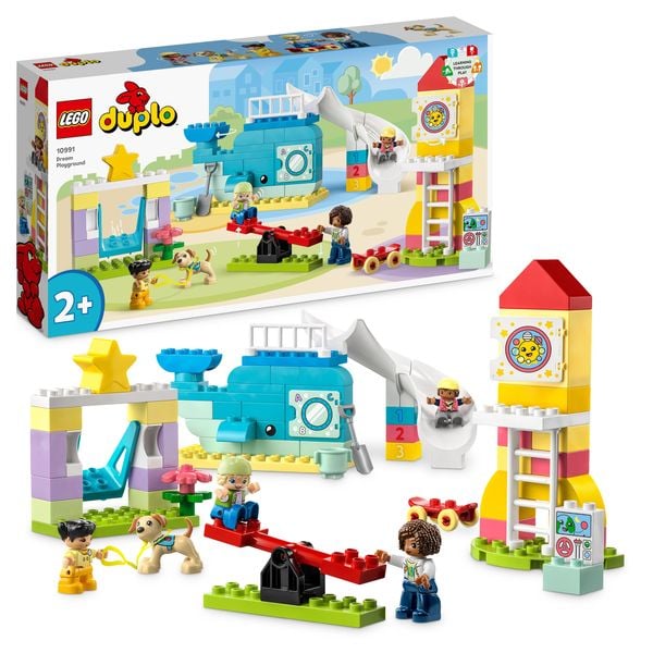 LEGO DUPLO 10991 Traumspielplatz Set mit Wal- und Raketengerüst