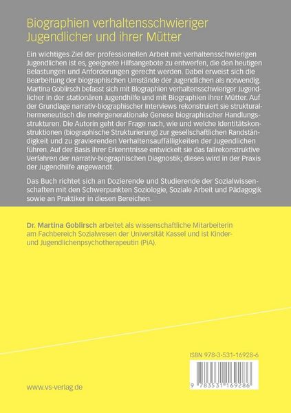 Produktbild: Biographien verhaltensschwieriger Jugendlicher und ihrer M&uuml;tter