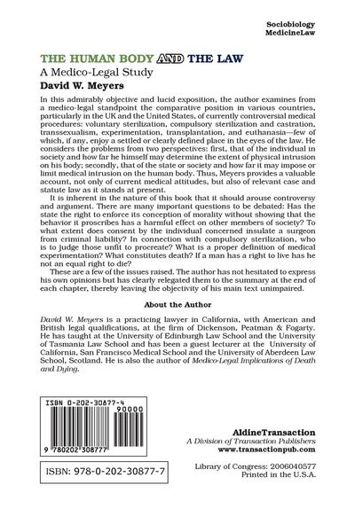Produktbild: Human Body and the Law