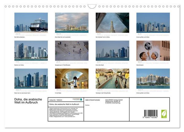 Produktbild: Doha, die arabische Welt im Aufbruch (Wandkalender 2026 DIN A3 quer), CALVENDO Monatskalender