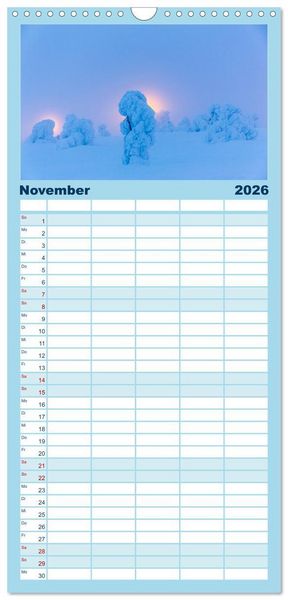 Produktbild: Familienplaner 2026 - Magisches Nordland. Eine Reise in das Herz Skandinaviens mit 5 Spalten (Wandkalender, 21 x 45 cm) CALVENDO