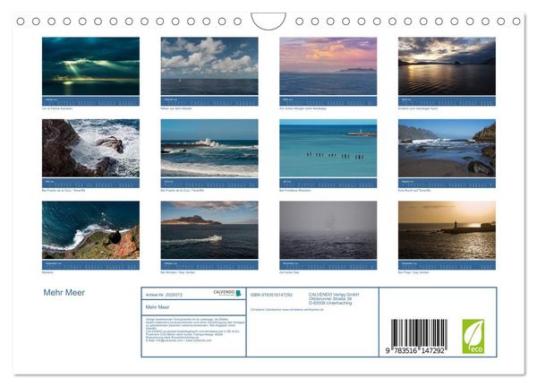 Produktbild: Mehr Meer (Wandkalender 2026 DIN A4 quer), CALVENDO Monatskalender