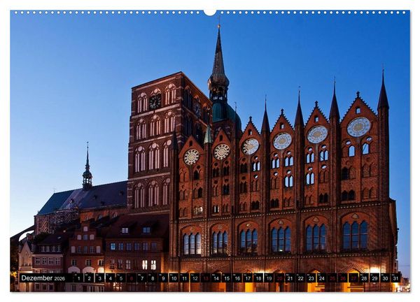 Produktbild: Deutsche Hansest&auml;dte - L&uuml;beck Wismar Rostock Stralsund (Wandkalender 2026 DIN A2 quer), CALVENDO Monatskalender