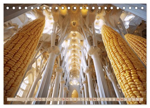 Produktbild: Vegitecture. Fotorealistische Visionen architektonischer Details (Tischkalender 2027 DIN A5 quer), CALVENDO Monatskalender
